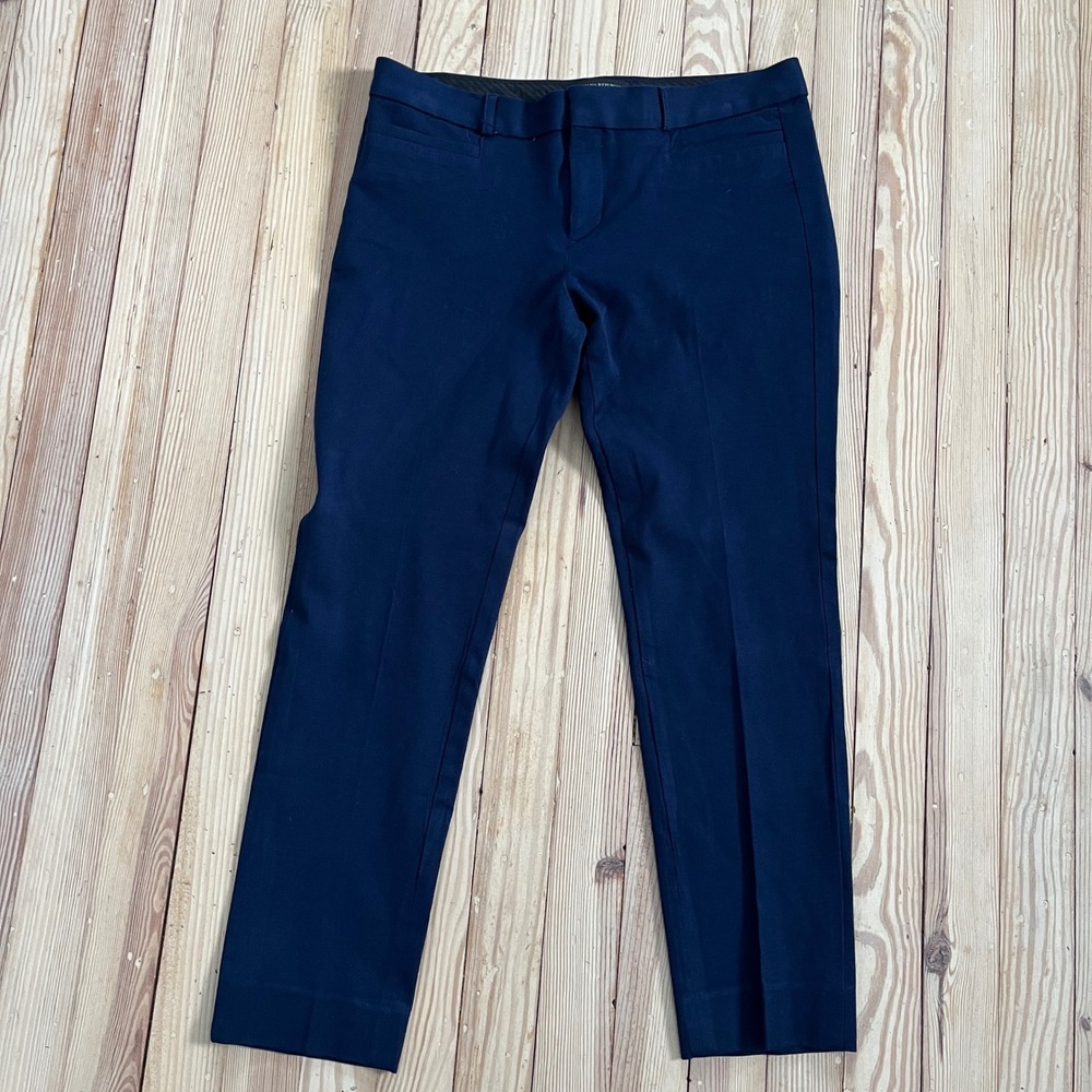 Banana Republic Sloan Slim Fit Navy Blue Dress Pants Womens Size 6 Ankle Trouser